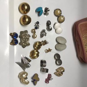 Lot of 22 vintage clip on earrings